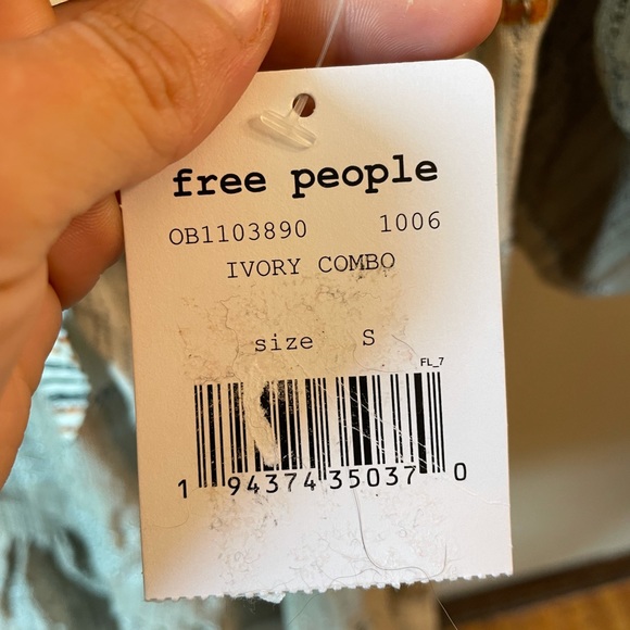 NWT Free People Cozy Striped Mini Dress in Ivory Combo size S - Picture 6 of 7